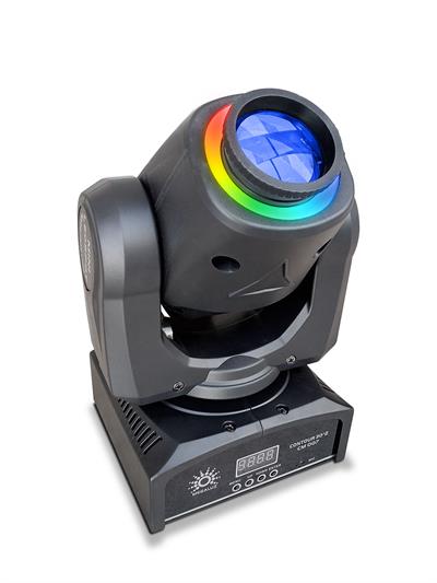Cabeza móvil tipo spot de 30w, con tira de led. 