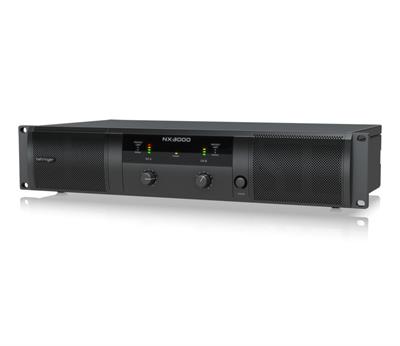 Amplificador de potencia, 2 x 1500 watts a 2 ohms, 2 x 900 watts a 4 ohms y 3,000 watts a 4 ohms en modo puente