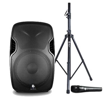 Bafle amplificado Orion con micro y pedestal