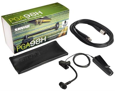 Con cuello flexible y montaje para inst. de viento, cable XLR