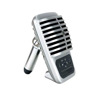 Micrófono digital de condensador con diafragma grande, incluye cables con terminaels USB y Lightning