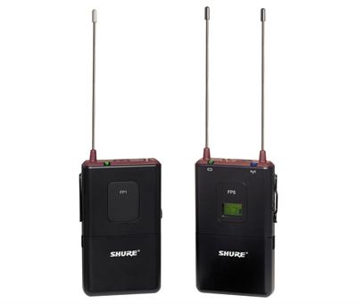 Con receptor portatil FP5, bodypack FP1 y sin micrófono