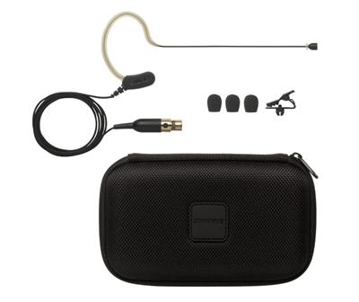 Earset, condensador, omni, Color negro, cable 1.2m, conector TQG para bodypack