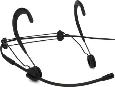 Diadema, condensador, omni, Para teatro, TV y oradores, negro, conector TA4F