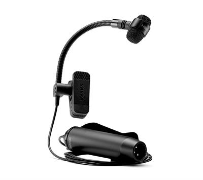 Instrumento, condensador, cardioide Con clip para instrumentode viento y conector TQG de 4 pines