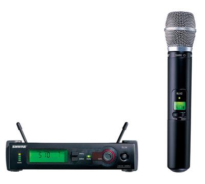 Receptor SLX4, Transmisor SLX2/SM58 vocal de mano con SM86