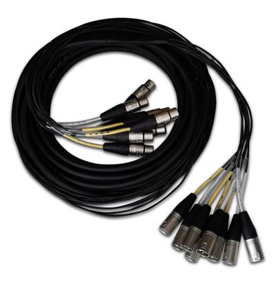 Cable multitrack de 8 canales de 10 mts. abanico de 2 mts