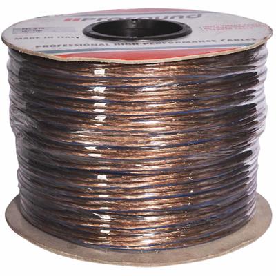 Cable Prosound para bocina. Modelo: PFL-212/100. Cable gemelo plano. Diámetro: 4.3 x 8.8 mm. Largo: 100 mts.