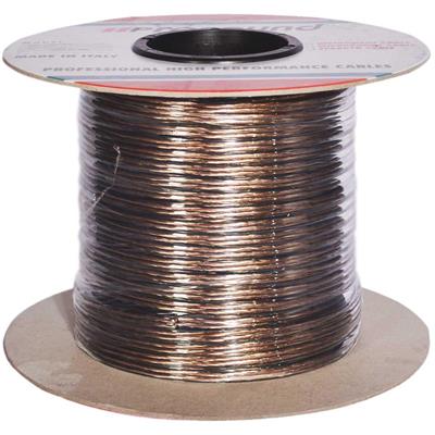 Cable Prosound para bocina. Modelo: PFL-216/100. Cable gemelo plano. Diámetro: 3.0 x 6.2 mm. Largo: 100 mts.