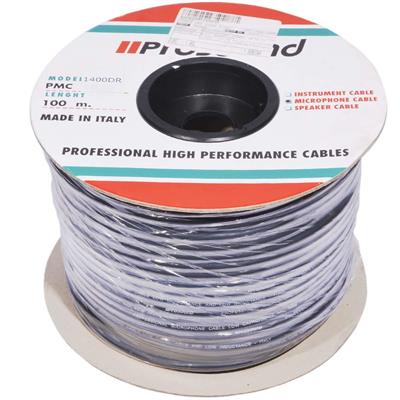 Cable Prosound para micrófono. Modelo: PMC-1400/100. Diámetro: 6.20 mm. Largo: 100 mts.