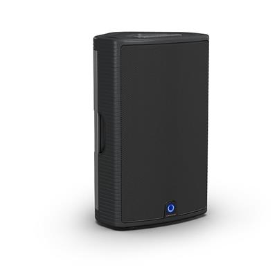 Bafle activo Turbosound de 2 vías, serie Milan, woofer de 15" pulgadas, 1100 watts, amplificador clase D, peso ligero perfecto para giras, 2 canales de entrada discreta para línea y micrófono, procesador de señal Klark Teknik, peso neto: 27.7 kg, dimensiones: 719 x 457 x 368 mm, respuesta de frecuencia: 45 Hz - 18 kHz ± 3 dB, SPL máximo: 130 dB pico.