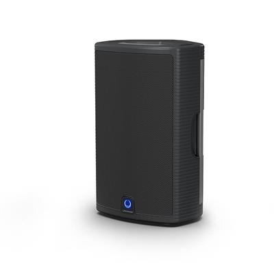 Bafle activo Turbosound. Modelo: M12. Serie Milan. 12" pulgadas, 1100 watts y dos vías. Amplificador eficiente de clase D. Gabinete de peso ligero perfecto para giras. 2 canales de entrada discreta para línea y micrófono. Procesador de señal Klark Teknik. Peso neto: 20.5 Kg. Dimensiones: 620 mm x 394 mm x 330 mm. Respuesta de frecuencia: 55 Hz - 18 kHz ± 3 dB. SPL máximo: 128 dB pico.