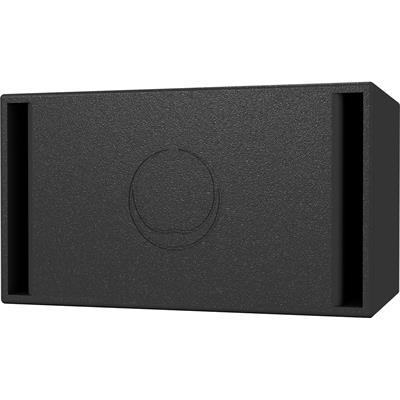 Subwoofer bandpass de 10" pulgadas para aplicaciones de instalación, potencia de 300 watts continuos y 1200 watts pico, driver de baja frecuencia de alta excursión con bobinado enrollada interior/exterior, diseño de doble puerto de baja distorsión para un nivel máximo de presión sonora, gabinete de contrachapado de abedul de 15 mm (5/8") con terminado de resistente pintura negra semi mate, puntos de suspensión integrales M10 para facilitar la instalación, conectores Neutrik Speak-On y barrier strip, dimensiones: 330 x 585 x 330 mm, peso: 15.8 kg.