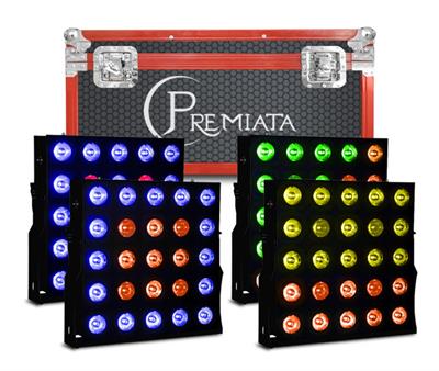 CASE 4 EN 1 MATRIX LED 25X 10 Watts, 4 EN 1, RGBW, Panel ,Programación integrada 7 canales DMX512