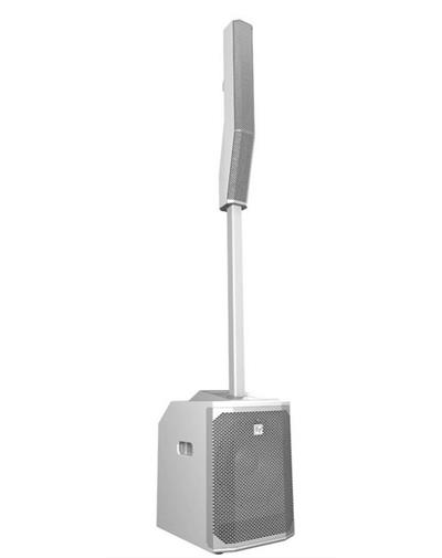 Sistema de Columna Activa, 8 altavoces de 3.5", Subwoofer 12", 1000W, 127 dB SPL 1 M, EV Quicksmart Mobile, C/Bluetooth, color blanco