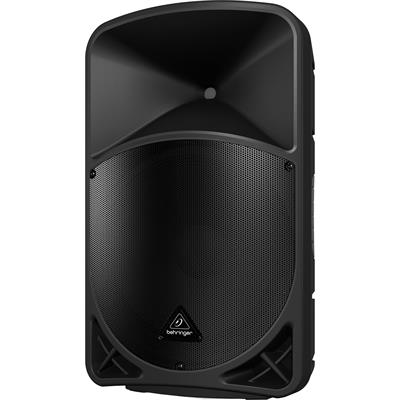 Bafle activo de 15” pulgadas con driver diafragma de aluminio de 1.35”, potencia de 1,000 watts a 2 vías, ideal para aplicaciones en vivo y reproducción, mezcladora digital de 3 canales de control remoto con memoria de ajuste de ganancia, “Wireless Ready” para sistemas inalámbricos Behringer de alta calidad