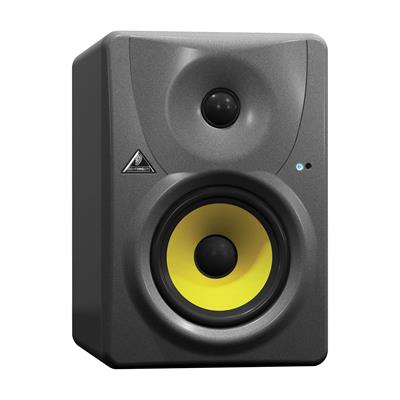 Monitor ultra lineal de estudio con diseño activo, amplificadores de precisión Clase AB con circuitos de protección activa: 50 watts LF y 5 watts HF, tweeter de cúpula de seda de 1" de alta resolución para una gran reproducción del sonido, woofer de 5.25" pulgadas