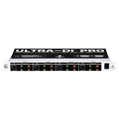Caja de inyección directa profesional y multiuso de 4 canales para aplicaciones de estudio y escenario, montable en rack, proporciona impedancia y coincidencia de señales para la conexión directa de instrumentos a mezcladoras y amplificadores