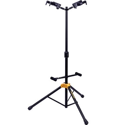 Soporte hercules para 2 guitarras, sistema auto-grip, confort grip