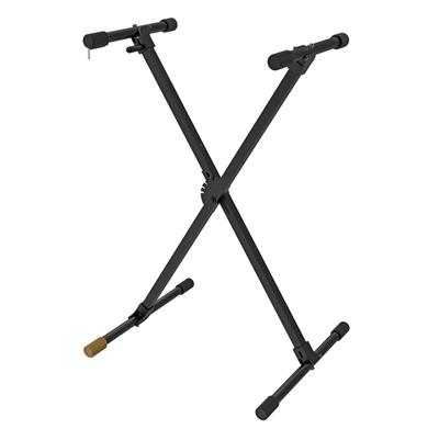 Soporte Hercules para teclado, palancas de ajuste de altura, goma ajustable paraapoyo en superficies inestables
