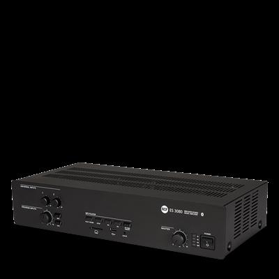 ES 3080
MIXER-AMPLIFIER WITH MP3 PLAYER AND BLUETOOTH
AUDIO SOURCE WITH 80W POWER AMPLIFIER
MP3 PLAYER CONTROLLED FROM THE FRONT PANEL
MP3 INPUTS: USB FLASH, SD CARD, AUX JACK 3.5MM
BLUETOOTH CONNECTION WITH EXTERNAL DEVICES.
