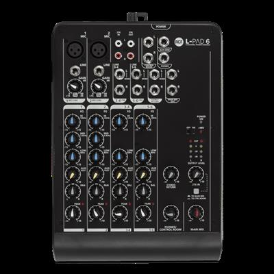 L-PAD 6
6 CHANNEL MIXING CONSOLE
2 MONO INPUT + 2 STEREO INPUT
3BAND/2BAND EQ
1 AUX SEND
EXTERNAL PSU 18V~ 1000MA