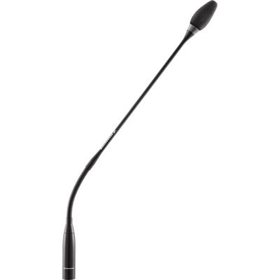 MEG 14-40
The MEG 14-40 is a matt-black-painted, 40 cm gooseneck microphone with one flexible section, an XLR connection and built-in Sennheiser KE10 cardioid microphone capsule.