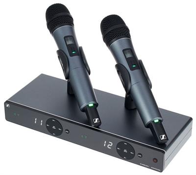 2-channel wireless system for singers and presenters. Stable UHF band, built-in antennas and streamlined interface with great live sound.
