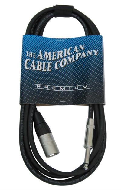 CABLE MIXTO XLR MACHO A PLUG MONOAURAL 6.3 LINEA PREMIUM LARGO 6 MTS
