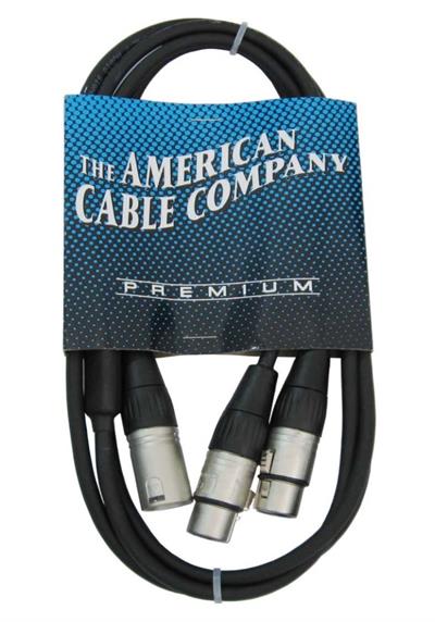 CABLE EN Y CON 1 XLR MACHO A 2 XLR HEMBRAS CALIDAD PREMIUM LARGO 3 MTS