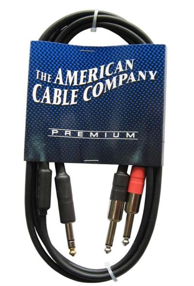 CABLE EN Y CON PLUG STEREO A 2 PLUGS MONO LARGO 3 MTS