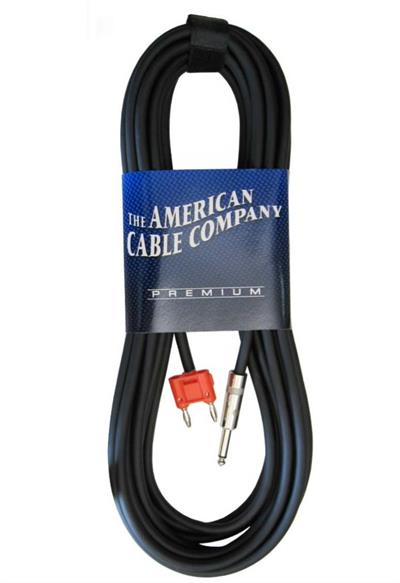 CABLE MIXTO DE CALIBRE 14, 2 HILOS CONECTOR BANANA A PLUG 6.3 LARGO 9 METROS 