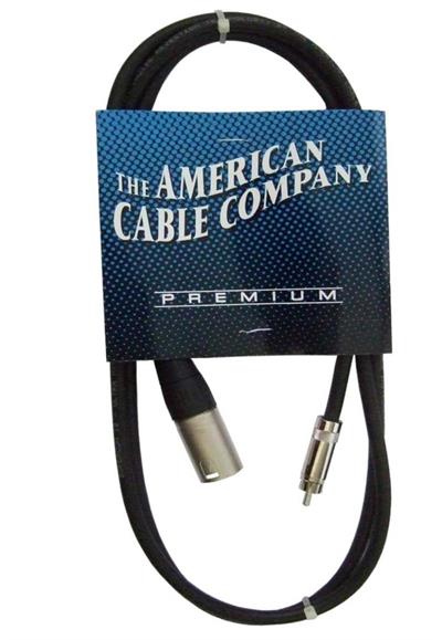 CABLE MIXTO CON XLR MACHO A RC MACHO CALIDAD PREMIUM LARGO 6 MTS