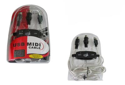 CABLE USB CON MIDI IN Y MIDI OUT LARGO 1.80 MTS