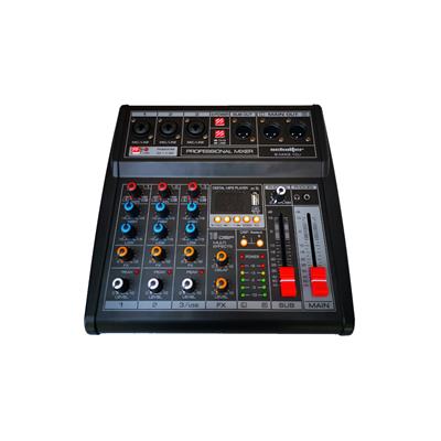Mezcladora  de   3  canales  con  salida  de   subwoofer   independiente