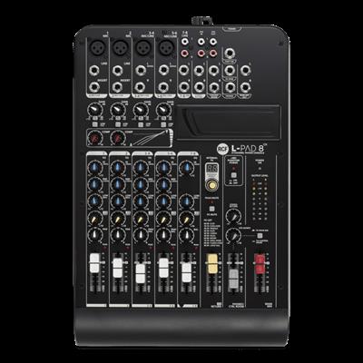 L-PAD 8CX
8 CHANNEL MIXING CONSOLE WITH EFFECTS
4 MONO INPUT + 3 STEREO INPUT
2 COMPRESSORS (CH. 1-2)
INTERNAL DIGITAL EFFECTS: 99 PRESET
EXTERNAL PSU 18V~ 1000MA
