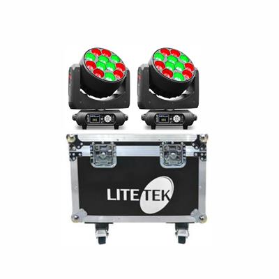 2 CABEZAS WASH LED DE 12 LEDS DE 40 WATTS PAR CON ESTUCHE