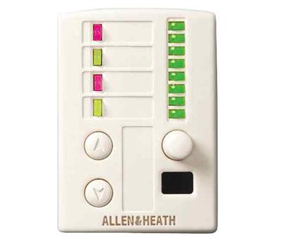 DESCRIPCIÓN GENERAL DE PL-4
La placa de pared PL-4 tiene 2 interruptores programables, 4 LED de tres colores programables y un control giratorio con escalera LED. Tiene un receptor de infrarrojos incorporado, lo que le permite operar a distancia usando el control remoto de mano PL-5; estas opciones de control pueden ser diferentes a las configuradas en el PL-4. PL-4 es ideal para el control del operador local de sistemas de audio basados ​​en iDR. Se pueden utilizar, por ejemplo, para la selección de fuente para una zona de salida o para el control de volumen local.
