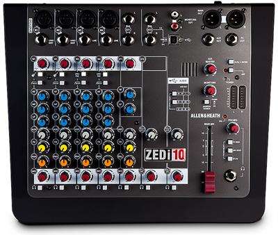 ZEDi-10
Mezclador compacto híbrido / interfaz USB 4 × 4
ZEDi-10 combina la robustez y el control práctico de un mezclador analógico con una interfaz USB 4 x 4 de alta calidad, lo que lo convierte en una opción perfecta para músicos, artistas de grabación y lugares.
