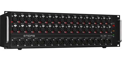 Medusa digital de 32 entradas y 16 salidas, 32 preamps MIDAS con potencia phantom, conectividad de sistema de monitoreo personal Ultranet para aplicaciones in-ear, salidas ADAT duales para usar en modo splitter y aplicaciones independientes de varios núcleos digitales, dos puertos AES-3 (AES/EBU)