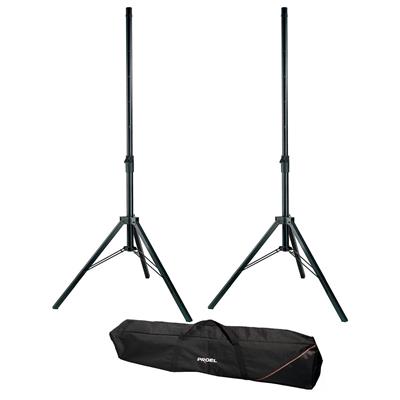 SOPORTE PARA BAFLE COLOR NEGRO. CAPACIDAD DE CARGA: 50K, ALTURA MÁXIMA: 2150MM. BOLSA DE TRANSPORTE.