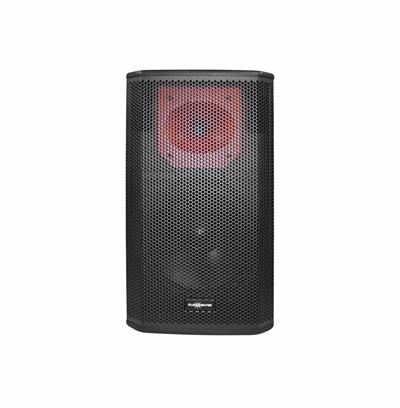 Bafle pasivo de 2 vías de rango completo, driver LF Beyma de 12" pulgadas con bobina móvil de 2.5" pulgadas y driver HF Beyma de 1" pulgadas con bobina móvil de1.75" pulgadas, respuesta de frecuencia: 57 Hz - 19 kHz, potencia nominal: 300watts