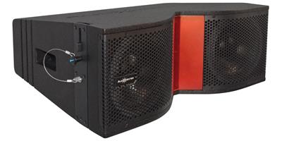 Bafle Audiocenter. Modelo: K-LA28. Potencia: HF 50 watts / MF 200 watts / LF 200watts LF. Impedancia: 8 ohms. Respuesta de frecuencia: 60 - 20 kHz. Sensibilidad: 96 dB. Cobertura: H 100° x V 20°