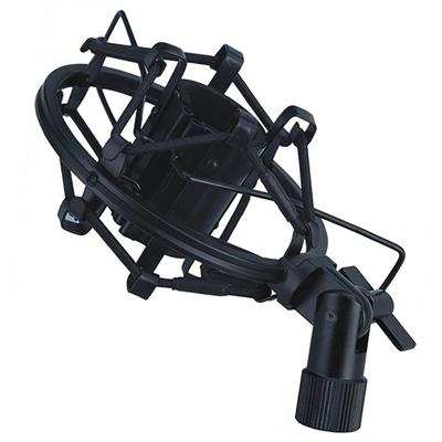 SHOCK MOUNT PROFESIONAL CON RESORTE ELÁSTICO DOBLE Y FUNDA PROTECTORA PARA MICRÓFONO DE CONDENSADOR. 