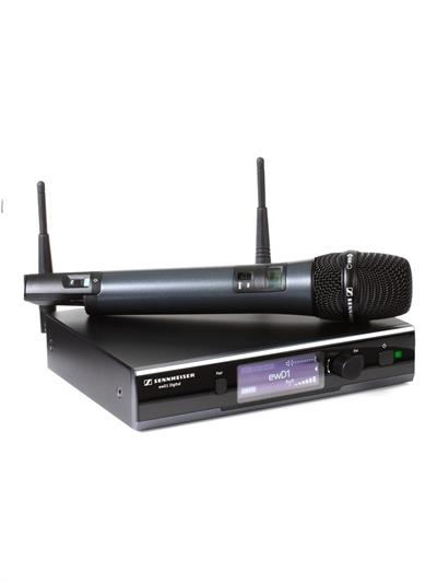 Set para vocales evolution wireless D1 con la legendaria cápsula cardioide evolution e835 para escenario.