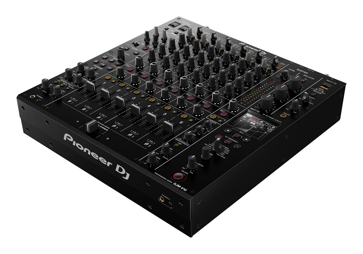 Forja un sonido único con la DJM-V10. Nacida de un nuevo concepto de diseño, la DJM-V10 es una nueva generación de mesas de mezclas, construida para permitir a los DJs más creativos crear paisajes sonoros originales.
