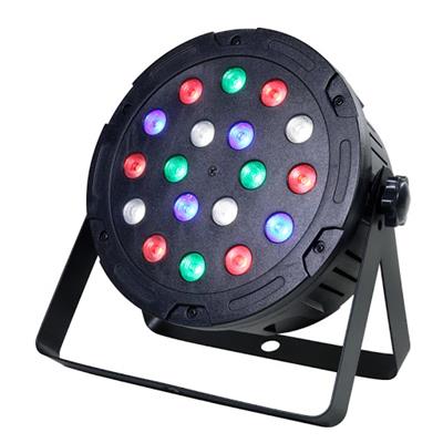 El modelo S-PARONE es un cañón led de 18x1w con chasis de plástico, el cual tiene un diseño compacto y ligero, es fácil de transportar ya sea en maleta o en case, por lo tanto resulta de muy buena utilidad para DJ’s, grupos musicales, etc. Tiene un ángulo de 60°, ésto hace que tenga mayor alcance, dicho modelo cuenta con la gama de colores RGB (seccionados).