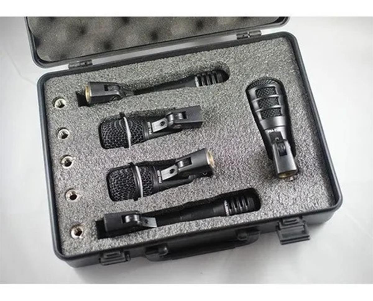 Set de micrófonos para batería. 