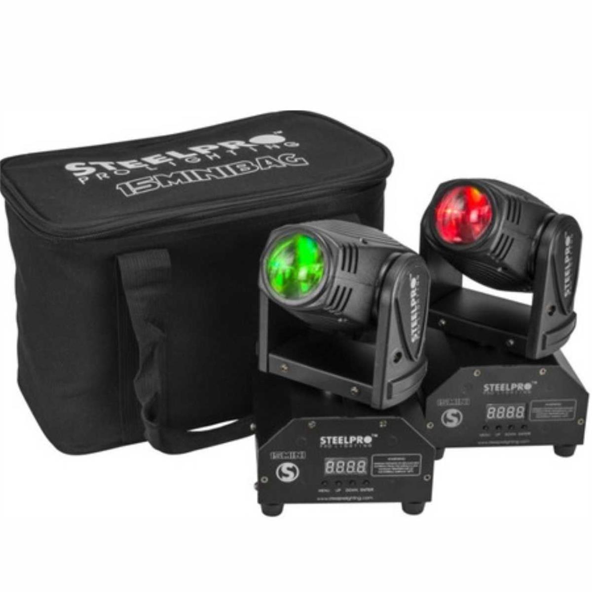 Bag 2en1 Mini Cabeza Móvil LED Beam, 15 Watts 
RGBW 4EN1.