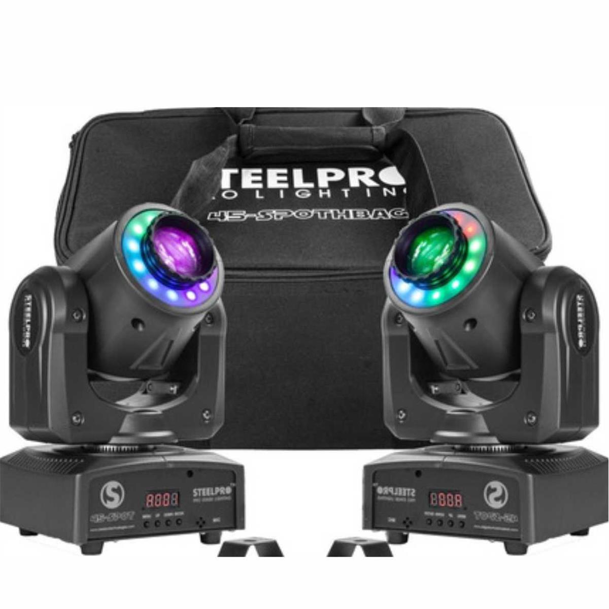 
BAG con 2 Cabezas Móvil LED SPOT de 45 Watts 
con ARO SMD.